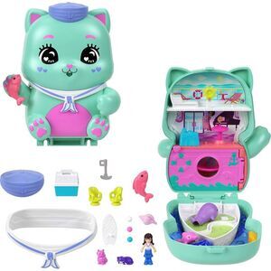 Polly Pocket Jcr37 Dolls and Playset Travel Toy w/ 1 Micro Doll for Kid - 16 pcs